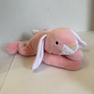 Ty Pillow Pals Plush Carrots Bunny Rabbit Pink Stuffed Animal 1996 Vintage 12"